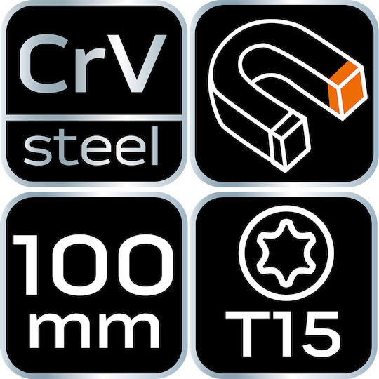 Neo Tools Șurubelniță Lung Torx Dimensiunea T15x100mm