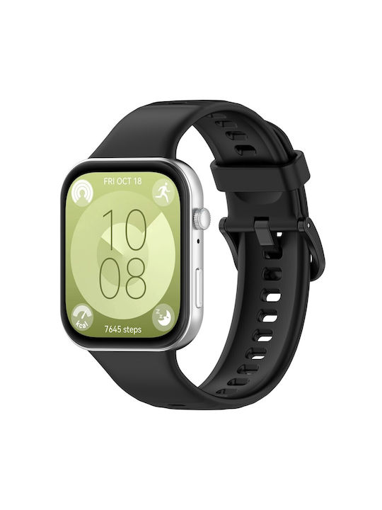 Λουράκι Σιλικόνης Μαύρο (Huawei Watch Fit 3) 21HUA0076 Λουράκι Σιλικόνης Μαύρο (Huawei Watch Fit 3) 21HUA0076
