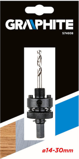 Graphite Ferăstrău de găurit centrat Adaptor Pahar Coroană 14x30mm Tăiere uscată cu diametru 30mm pentru Metal și Plastic