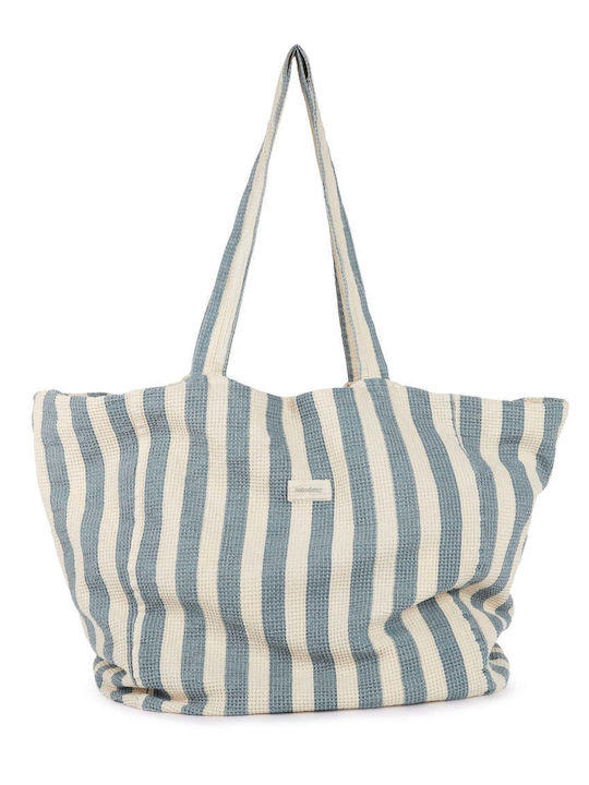 Nobodinoz Beach Bag Blue with Stripes
