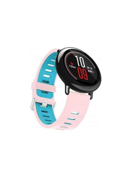 Beline Strap Watch 20mm Double Color Silicone Pink Blue Box Beline Strap Watch 20mm Double Color Silicone Pink Blue Box