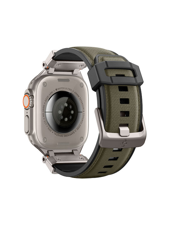 Spigen Durapro Armor Armband Silikon Grün (Apple Watch 6, 7, 8, 9, 10, SE, Ultra 1, 2)