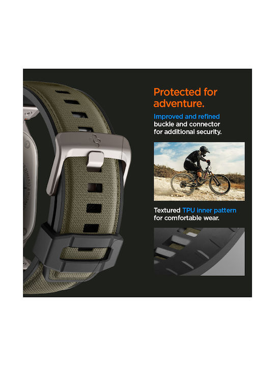 Spigen Durapro Armor Armband Silikon Grün (Apple Watch 6, 7, 8, 9, 10, SE, Ultra 1, 2)