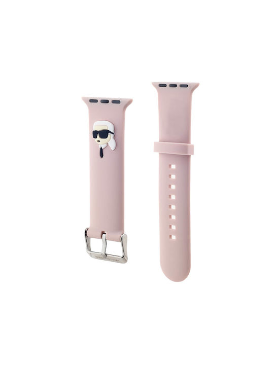 Karl Lagerfeld Karl Head Nft Λουράκι Σιλικόνης Ροζ (Apple Watch 38/40/41/42mmRealme Watch 2)