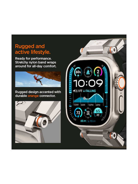 Spigen Durapro Armor Armband Silikon Grün (Apple Watch 6, 7, 8, 9, 10, SE, Ultra 1, 2)