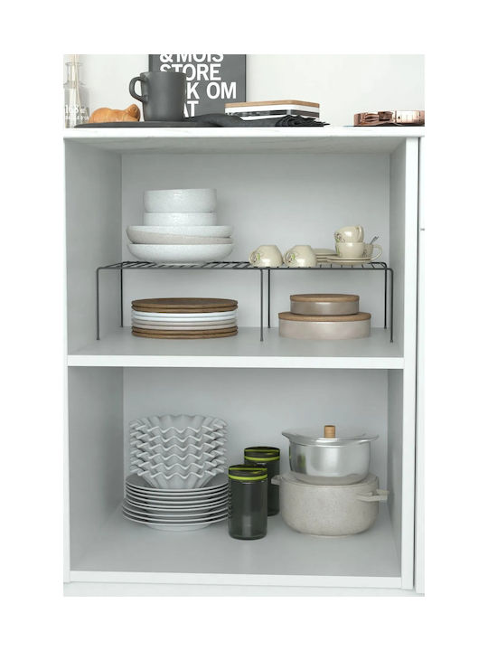 Femmit Metall Küchenorganizer Ständer 58x28x14 cm Schwarz