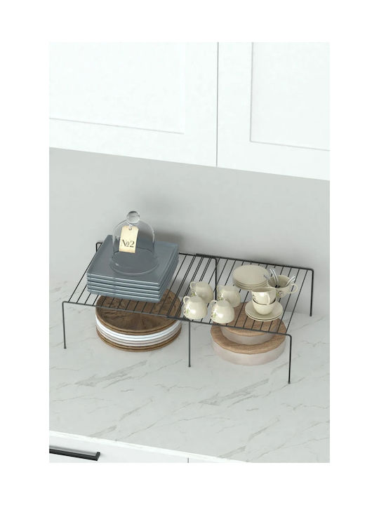 Femmit Metall Küchenorganizer Ständer 58x28x14 cm Schwarz