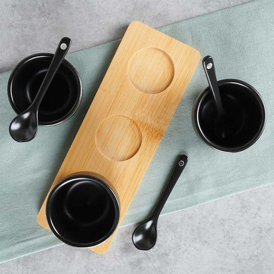Vilde Suport Ceramică Pentru Ornervieră 3 Locuri Cu Suport Negru Ø5.5xÎ5.5cm L6.5xL6.5xÎ5.5cm
