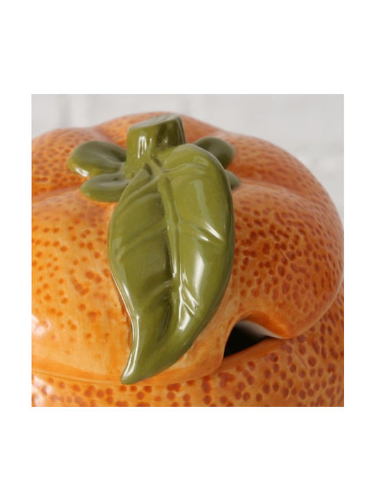 Boltze Set 2Stück Gläser Allgemeine Verwendung mit Deckel Keramik Orange 480ml