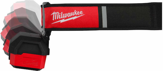 Milwaukee Rechargeable Headlamp LED IP54 with Maximum Brightness 450lm IR HL450