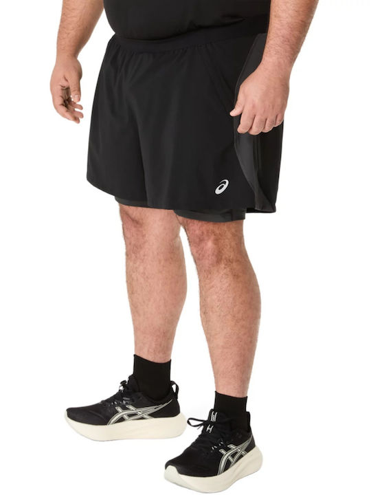 Road 2-in-1 Herren Shorts Schwarz