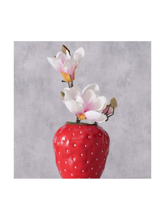 Boltze Διακοσμητικό Βάζο Keramik Rot 16cm 1Stück