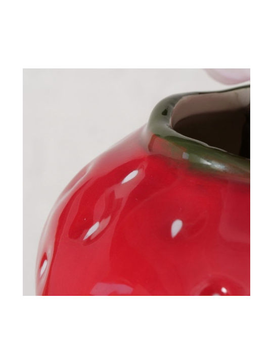 Boltze Διακοσμητικό Βάζο Keramik Rot 16cm 1Stück