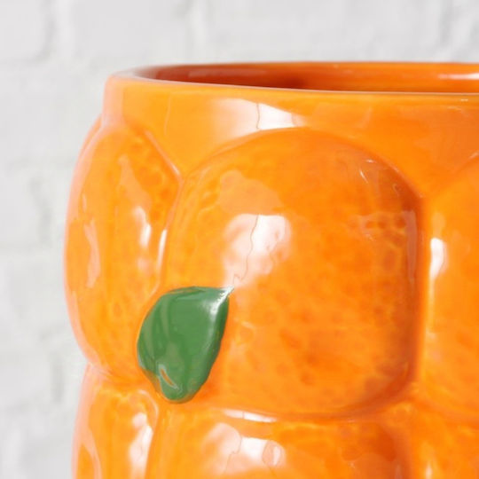 Boltze Decorative Vase Orange 16x16x27cm