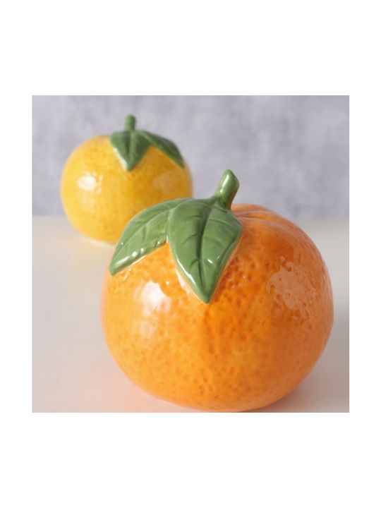 Orange Σετ 2 Χειροποίητα Κεραμικά Διακοσμητικά Πορτοκάλια 2 Τμχ