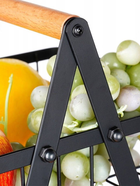 Vilde Obstschale Metallisch Schwarz 34x17.5x46.5cm