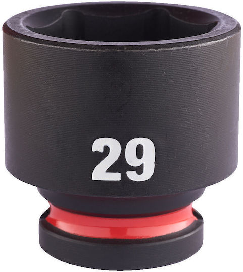 Milwaukee Shockwave Nuss Pneumatisch Sechskant mit Vierkant-Antrieb 1/2" Durchmesser 29mm 1Stück
