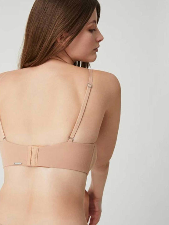 Nude Σουτιέν με Ελαφριά Ενίσχυση & Μπανέλες