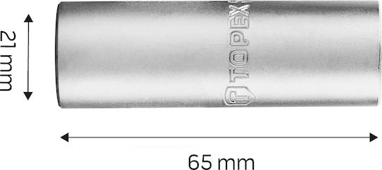 Topex Nuss Sechskant mit Vierkant-Antrieb 1/2" Durchmesser 21mm 1Stück