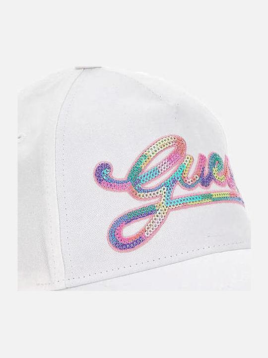 Guess Baseball Cap W Sequi Cap Cotton Twill Αξεσουαρ G J5gz39wo08o-g012 White