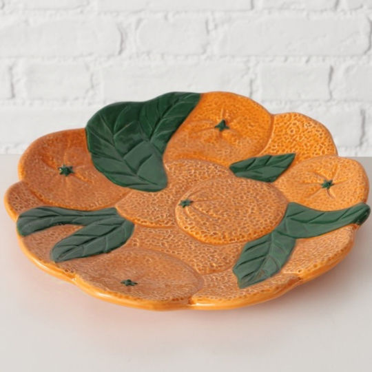 Boltze Servierplatte Keramik Orange 1Stück
