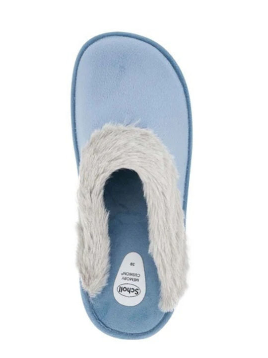 Brienne Winter Women's Slippers with Fur Light Blue Regular Fit