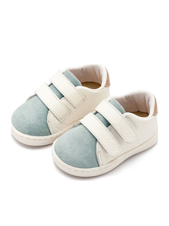 Babywalker Βαπτιστικά Δερμάτινα Sneakers Γαλάζια