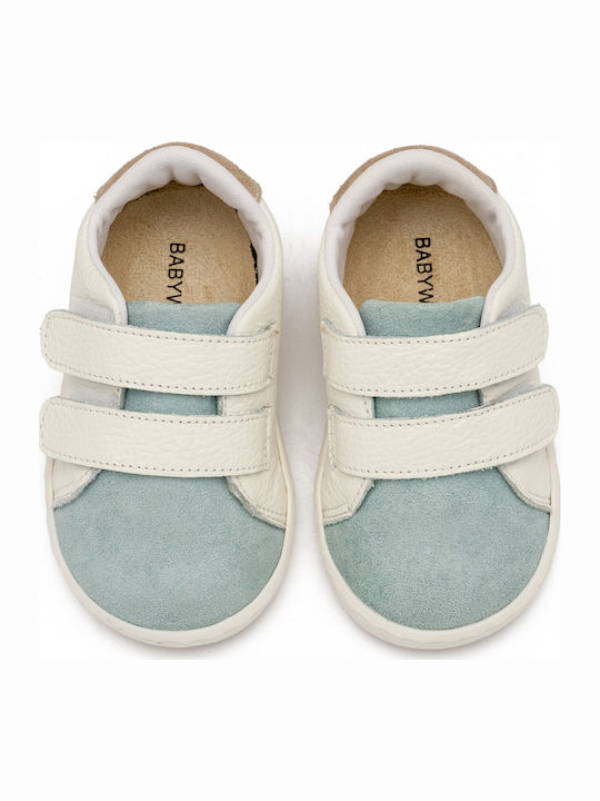 Babywalker Βαπτιστικά Δερμάτινα Sneakers Γαλάζια
