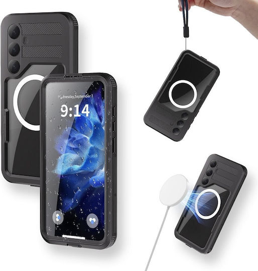360 Vollschutz Silikon / Kunststoff Wasserdicht Schwarz (Galaxy S25+)