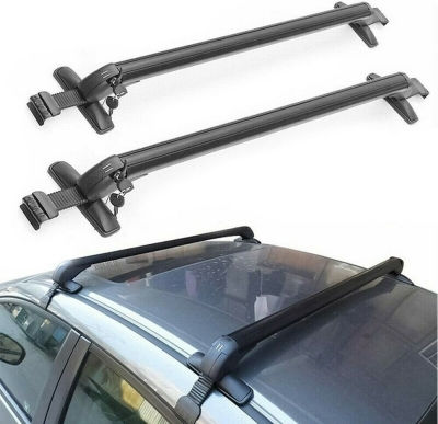 Aluminum Car Roof Bars 95cm Universal Volkswagen Up Set with Roof Rack Legs Black
