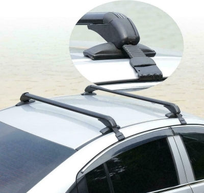 Aluminum Car Roof Bars 95cm Universal Volkswagen Up Set with Roof Rack Legs Black