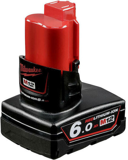 Milwaukee Батерия за Инструменти Литиеви 12V с Капацитет 6Ах M12b6