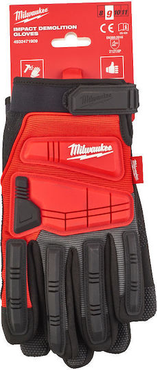 Milwaukee Gloves for Work Driver Red Synthetic Leather for Impact 1pcs