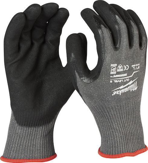 Milwaukee Gloves for Work Gray Nitrile for Cutting Protection Level 5 1pcs