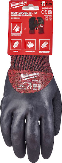 Milwaukee Gloves for Work Black Nitrile for Cutting Protection Level 3 1pcs
