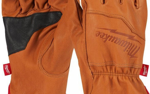 Milwaukee Gloves for Work Brown Leather for Cutting Protection Level 1 1pcs