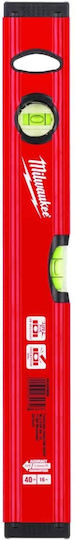 Milwaukee Slim Spirit Level Aluminum Magnetic 40cm with 2 Eyes