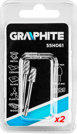 Graphite Σετ Φρέζες HSS για Μέταλλο \ Ξύλο \ Πλαστικό 3.2mm 2τμχ