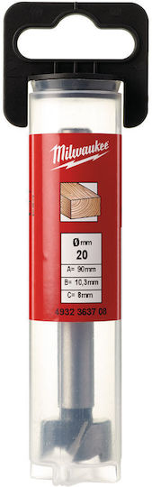 Milwaukee Fostner Τρυπάνι Μεντεσέ για Ξύλο 20mm x 90mm x 8mm