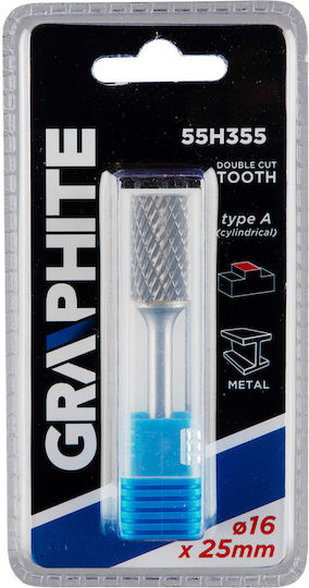 Graphite Φρέζα Καρβιδίου για Μέταλλο \ Αλουμίνιο \ Πλαστικό 25mm x 25mm