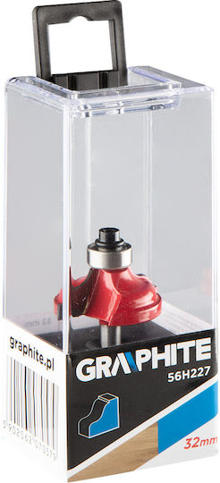 Graphite Cutter Bit Carbide for Wood 12.9mm x 32mm x 6mm with Bearing