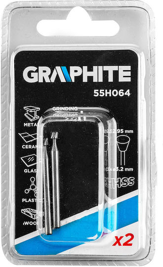 Graphite Σετ Φρέζες HSS για Μέταλλο \ Ξύλο \ Πλαστικό 3.2mm 2τμχ
