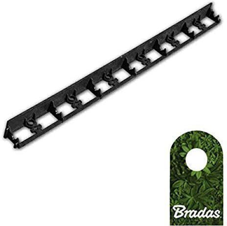 Bradas Plastic Garden Hedge in Black Colour 4cm x 10m 20 Pieces