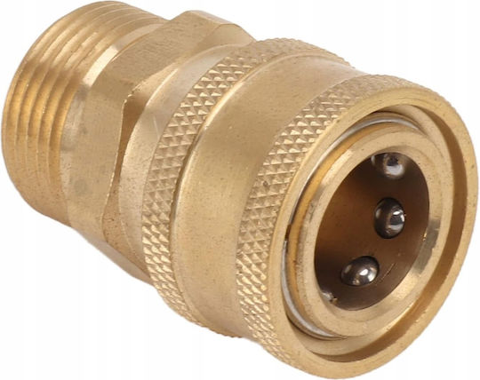 Brass Adapter Pressure Washer M22x1.5mm To 1/4" Quick Connect