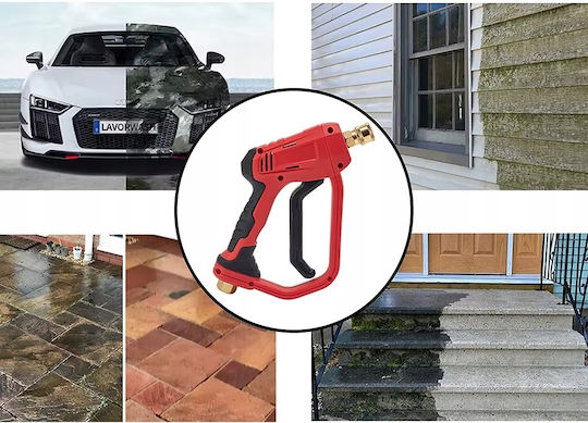 Red Pressure Gun 4000 Psi M22 22mm Quick Connect 1/4”