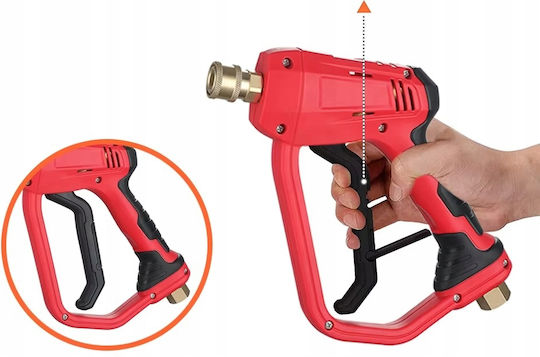 Red Pressure Gun 4000 Psi M22 22mm Quick Connect 1/4”