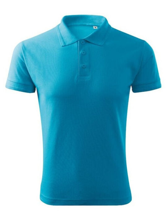 Malfini Pique Men's Short Sleeve Promotional T-Shirt Blue