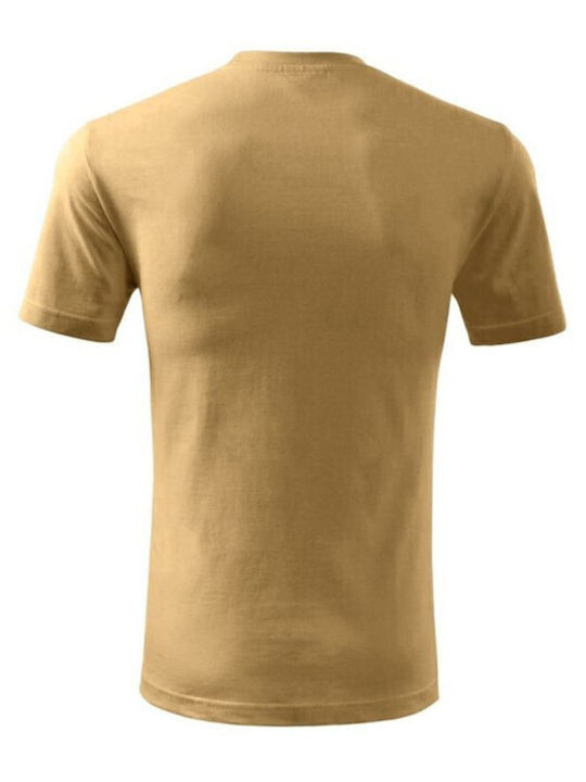 Malfini Ανδρικό Διαφημιστικό T-shirt Κοντομάνικο σε Καφέ Χρώμα