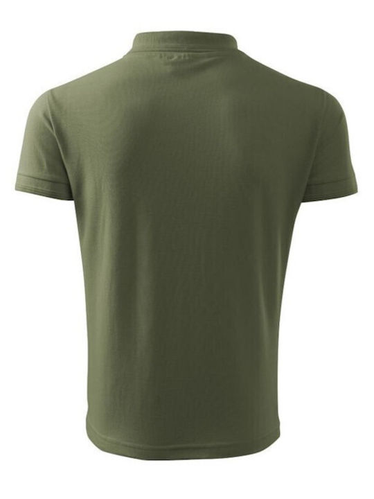 Malfini Pique Ανδρικό Διαφημιστικό T-shirt Κοντομάνικο Khaki