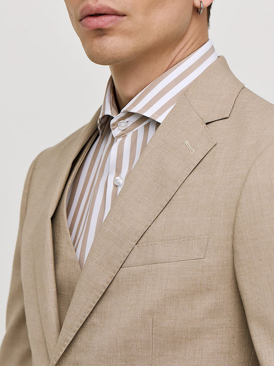 Men's Summer Suit Slim Fit Beige